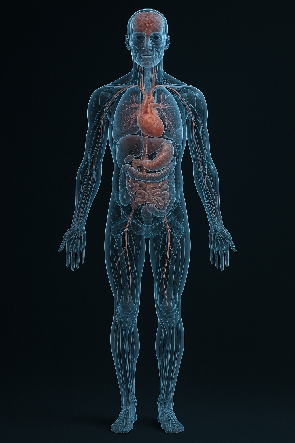 Glass human body outline